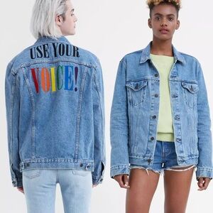 LEVI’S Pride Trucker Oversized Denim Jacket